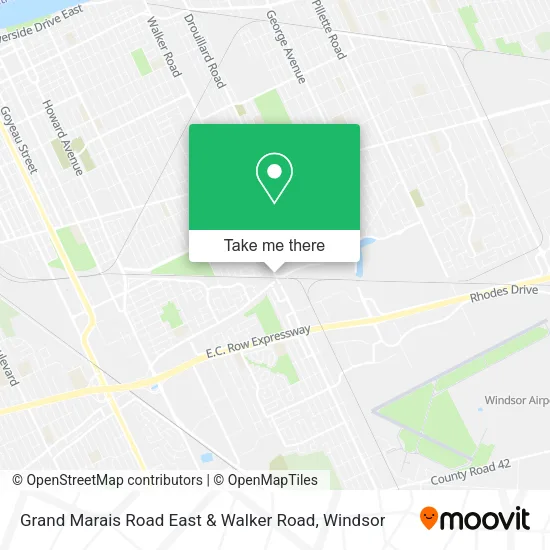 Grand Marais Road East & Walker Road map