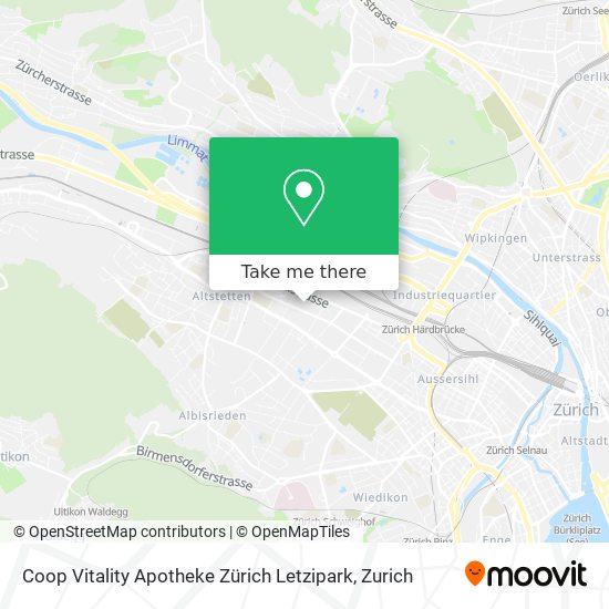 How to get to Coop Vitality Apotheke Zürich Letzipark Zürich by Bus, Train or Rail?