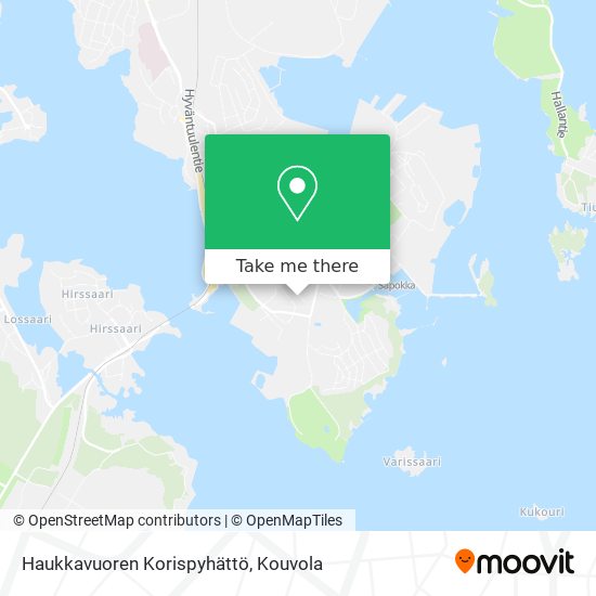 Haukkavuoren Korispyhättö map