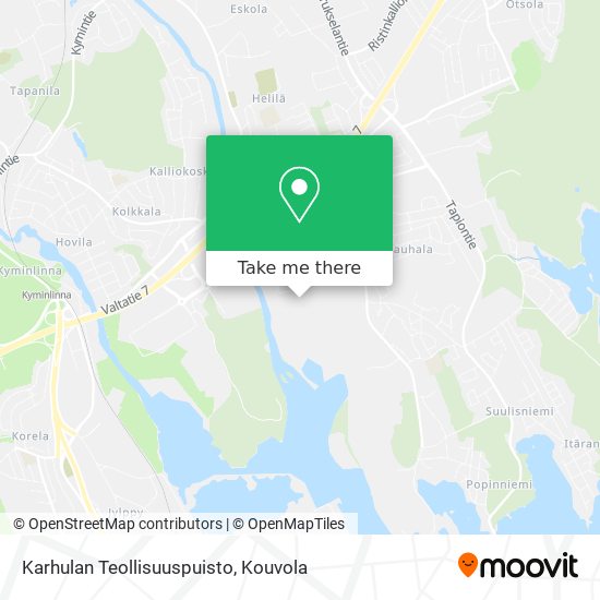 How to get to Karhulan Teollisuuspuisto in Kotka by Bus?