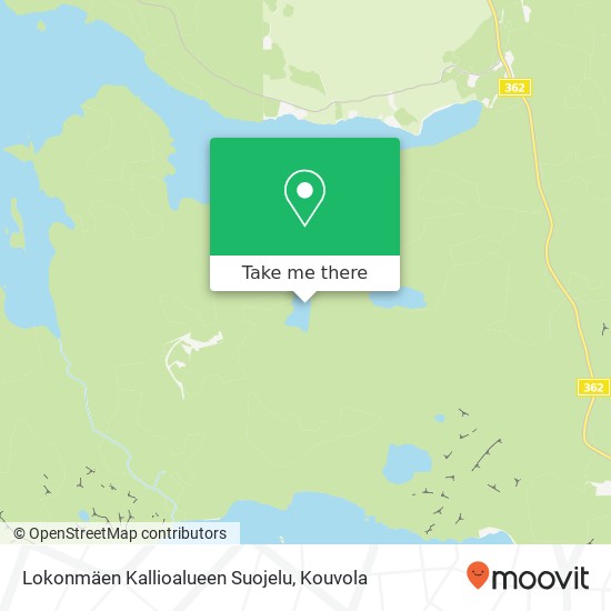 Lokonmäen Kallioalueen Suojelu map