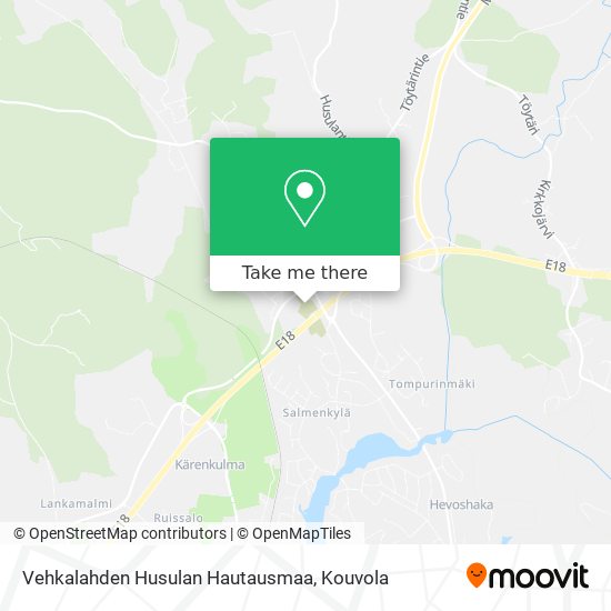 Vehkalahden Husulan Hautausmaa map