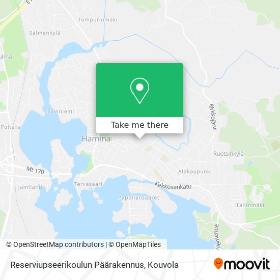 Reserviupseerikoulun Päärakennus map