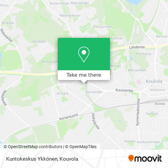 Kuntokeskus Ykkönen map