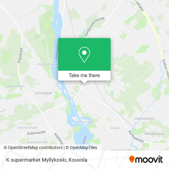 K supermarket Myllykoski map