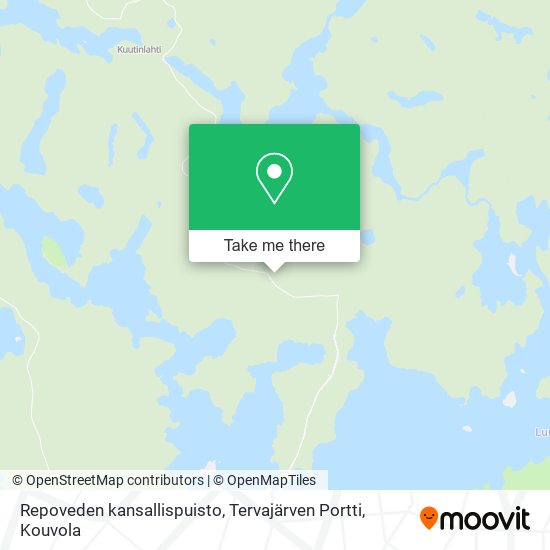 Repoveden kansallispuisto, Tervajärven Portti map