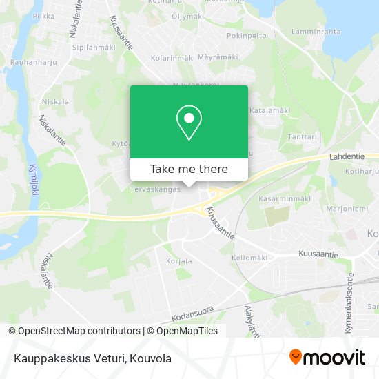 How to get to Kauppakeskus Veturi in Kuusankoski by Bus?