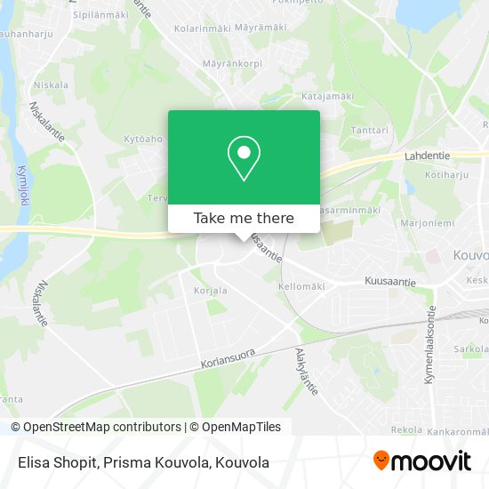 Elisa Shopit, Prisma Kouvola map