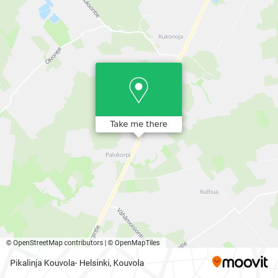 Pikalinja Kouvola- Helsinki map