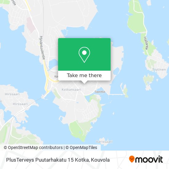 PlusTerveys Puutarhakatu 15 Kotka map