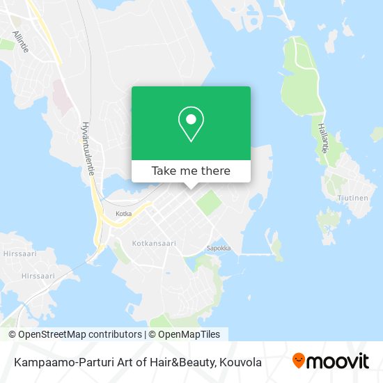 Kampaamo-Parturi Art of Hair&Beauty map