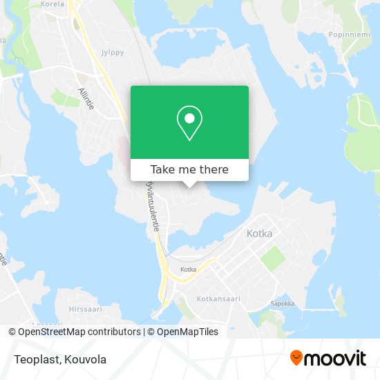 How to get to Teoplast in Kotka by Bus?