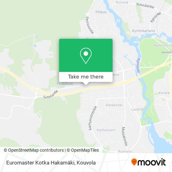 Euromaster Kotka Hakamäki map