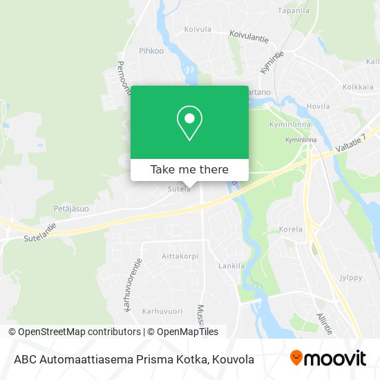 ABC Automaattiasema Prisma Kotka map