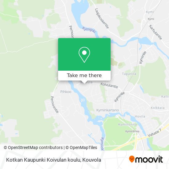 Kotkan Kaupunki Koivulan koulu map