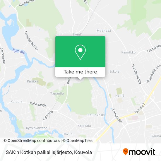 SAK:n Kotkan paikallisjärjestö map