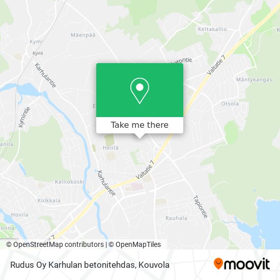 Rudus Oy Karhulan betonitehdas map