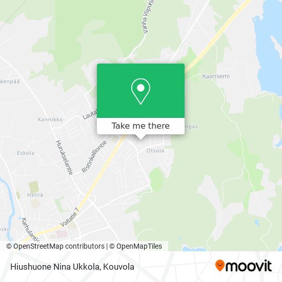 Hiushuone Nina Ukkola map