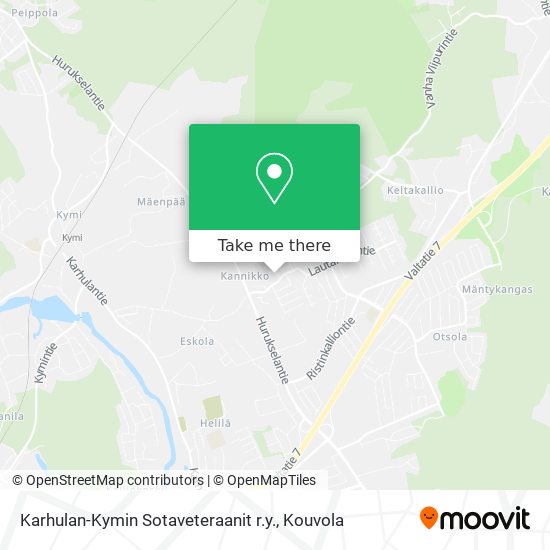 Karhulan-Kymin Sotaveteraanit r.y. map