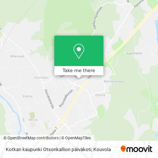 Kotkan kaupunki Otsonkallion päiväkoti map