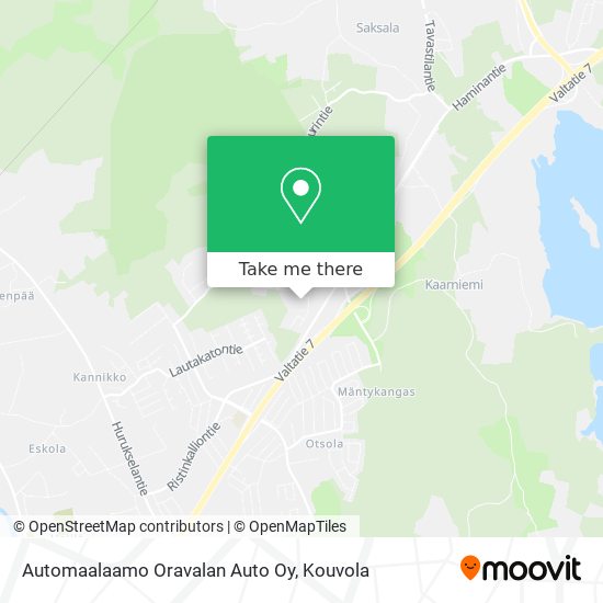 Automaalaamo Oravalan Auto Oy map