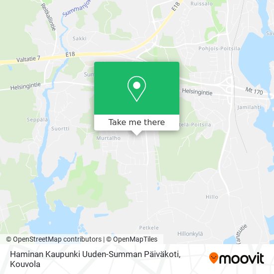 Haminan Kaupunki Uuden-Summan Päiväkoti map