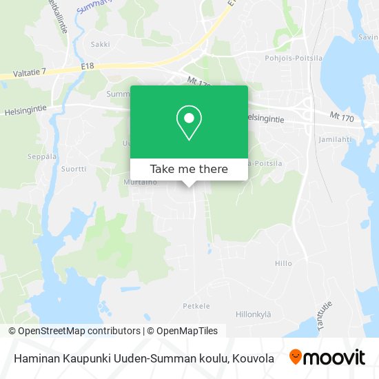 Haminan Kaupunki Uuden-Summan koulu map