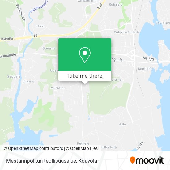 Mestarinpolkun teollisuusalue map