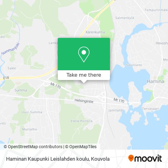 Haminan Kaupunki Leislahden koulu map