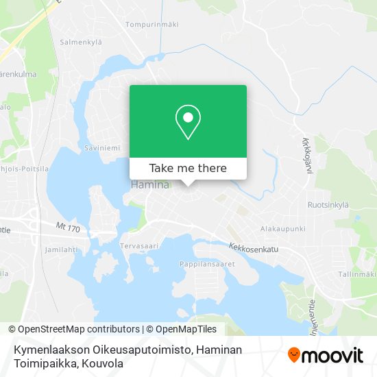 Kymenlaakson Oikeusaputoimisto, Haminan Toimipaikka map