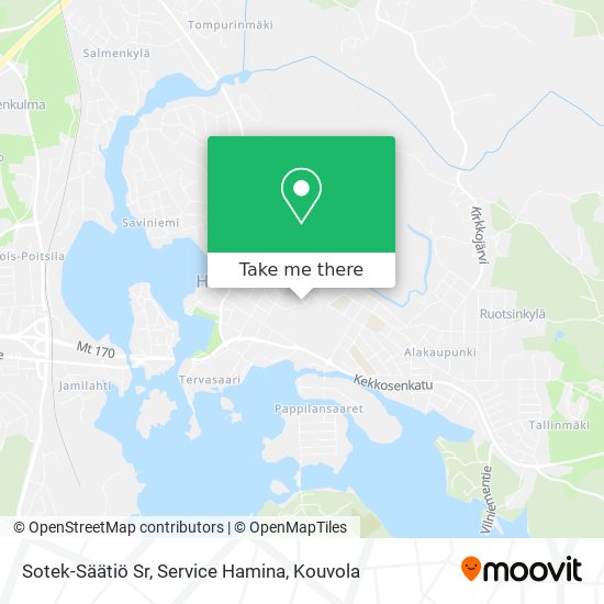 Sotek-Säätiö Sr, Service Hamina map