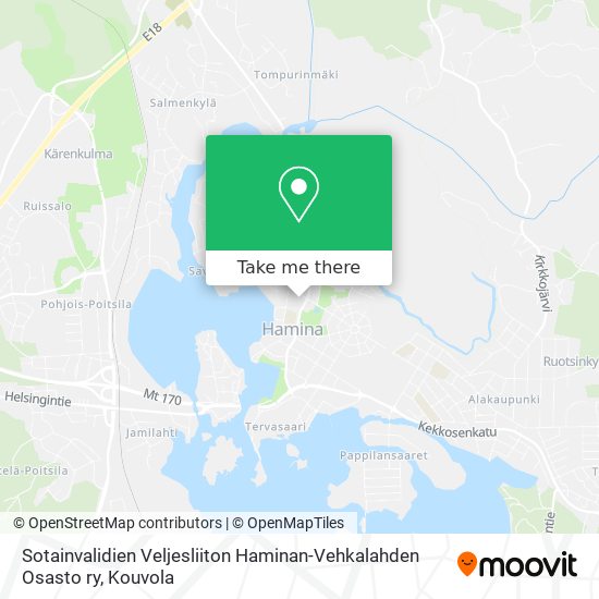Sotainvalidien Veljesliiton Haminan-Vehkalahden Osasto ry map