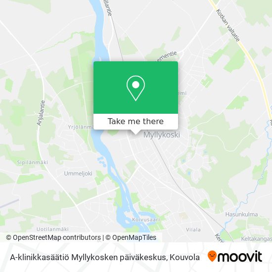 A-klinikkasäätiö Myllykosken päiväkeskus map