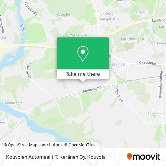 Kouvolan Automaalit T. Keränen Oy map