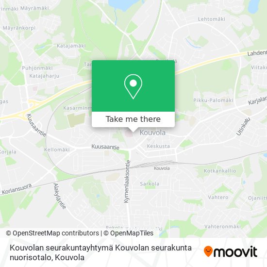 Kouvolan seurakuntayhtymä Kouvolan seurakunta nuorisotalo map