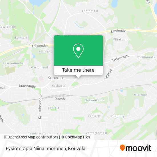 Fysioterapia Niina Immonen map