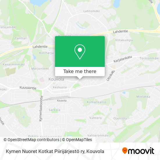 Kymen Nuoret Kotkat Piirijärjestö ry map