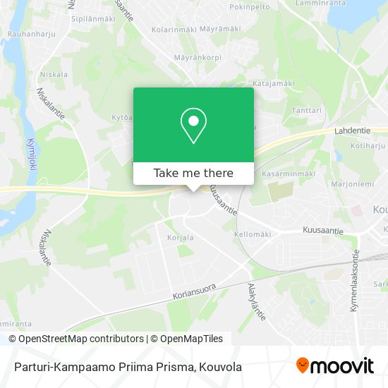 Parturi-Kampaamo Priima Prisma map