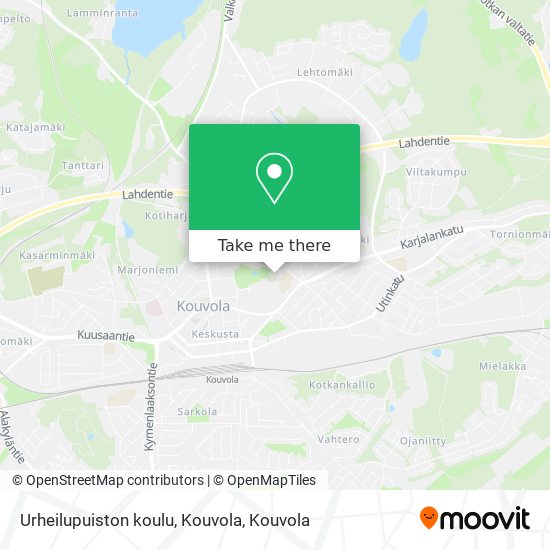 Urheilupuiston koulu, Kouvola map