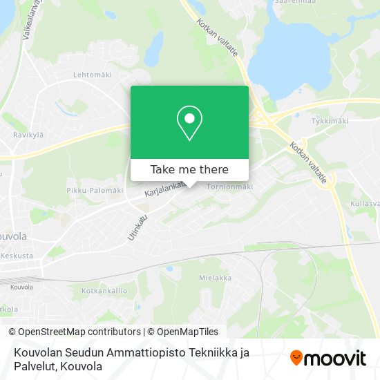 Kouvolan Seudun Ammattiopisto Tekniikka ja Palvelut map