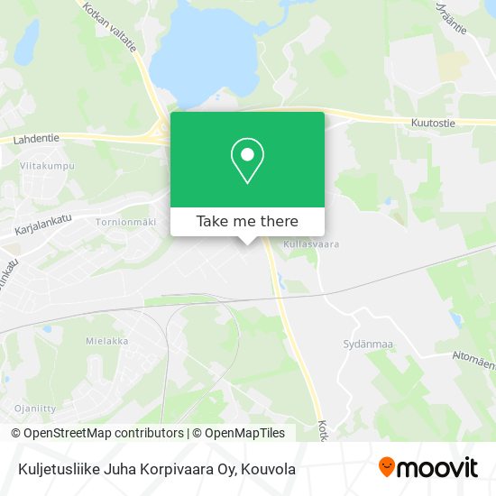 Kuljetusliike Juha Korpivaara Oy map