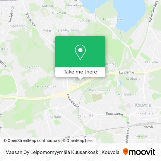 Vaasan Oy Leipomomyymälä Kuusankoski map