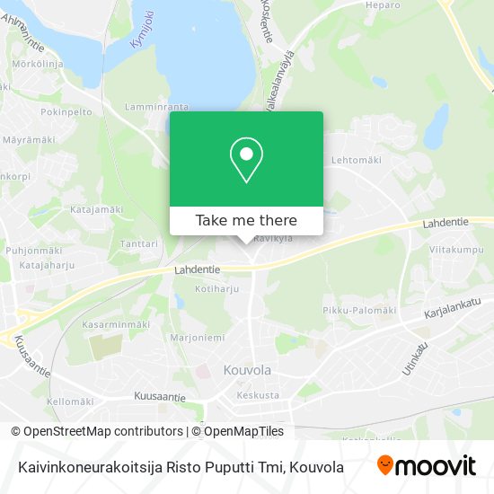 Kaivinkoneurakoitsija Risto Puputti Tmi map