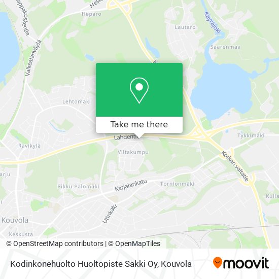 Kodinkonehuolto Huoltopiste Sakki Oy map