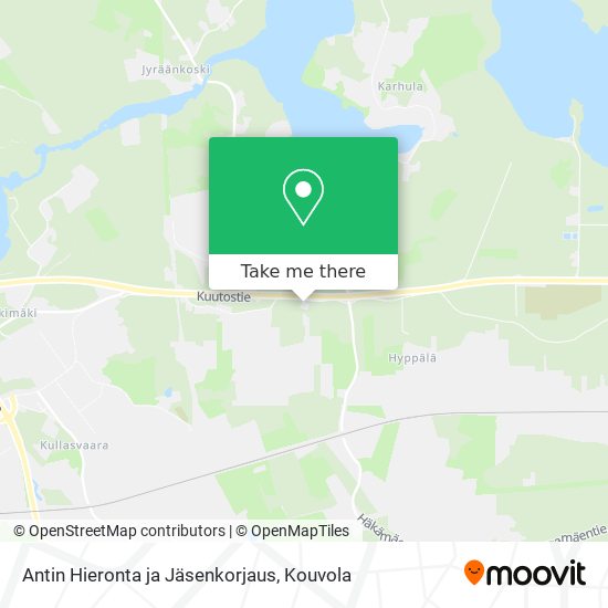 Antin Hieronta ja Jäsenkorjaus map
