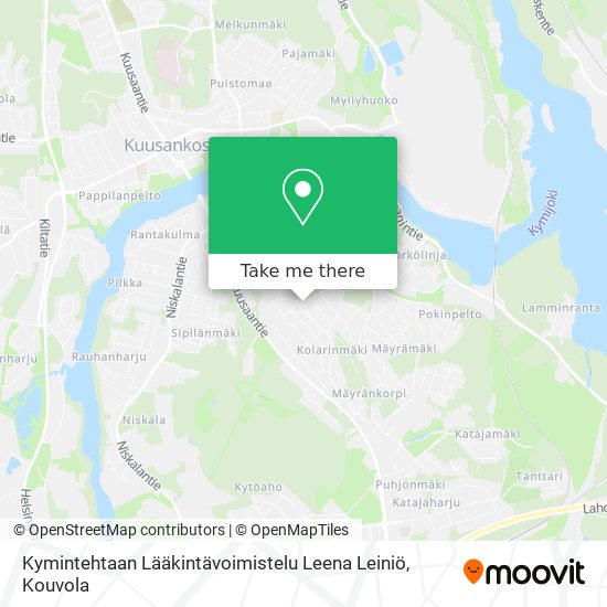 Kymintehtaan Lääkintävoimistelu Leena Leiniö map