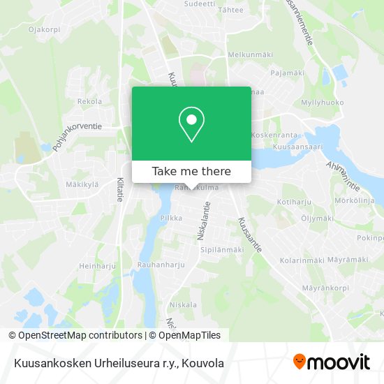 Kuusankosken Urheiluseura r.y. map
