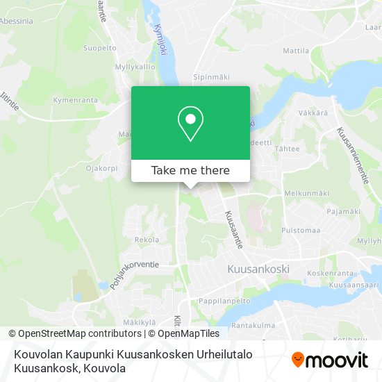 Kouvolan Kaupunki Kuusankosken Urheilutalo Kuusankosk map