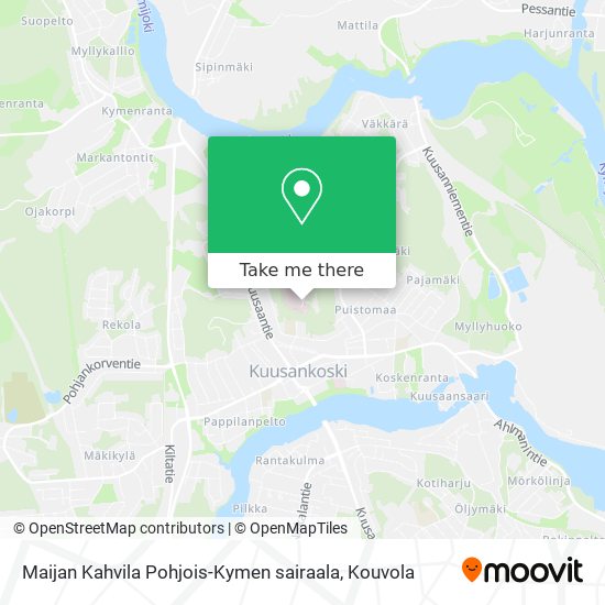 Maijan Kahvila Pohjois-Kymen sairaala map