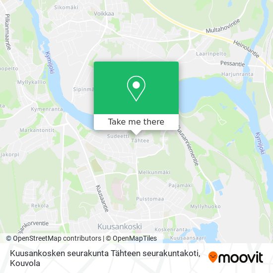 Kuusankosken seurakunta Tähteen seurakuntakoti map